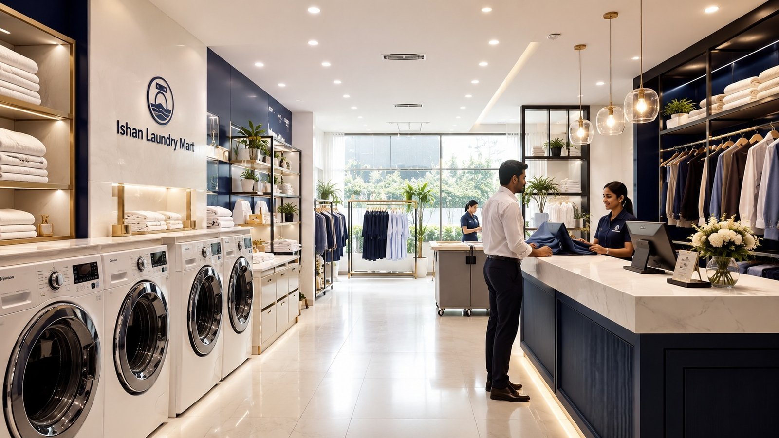 Premium laundry store interior